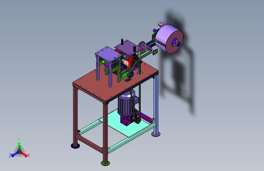 环形纸料裁割作业机具