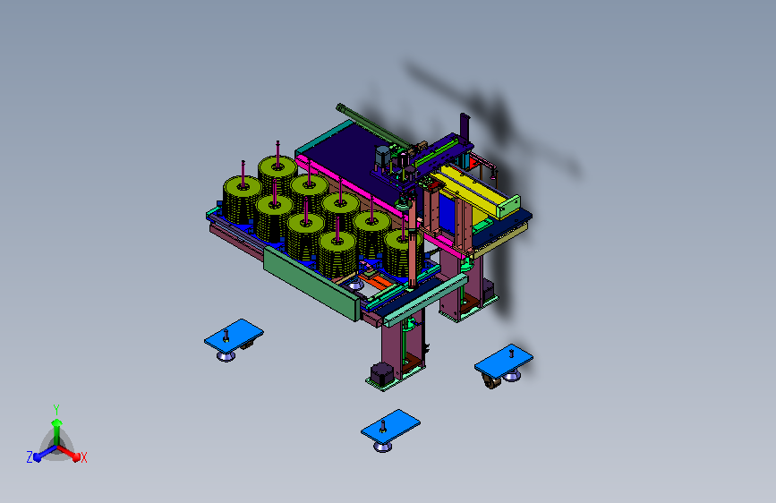 卷材盘体供料转运处理台