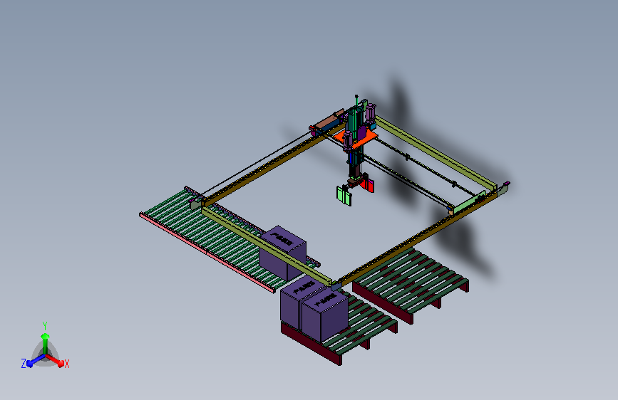 跨架物料夹持移送机械手