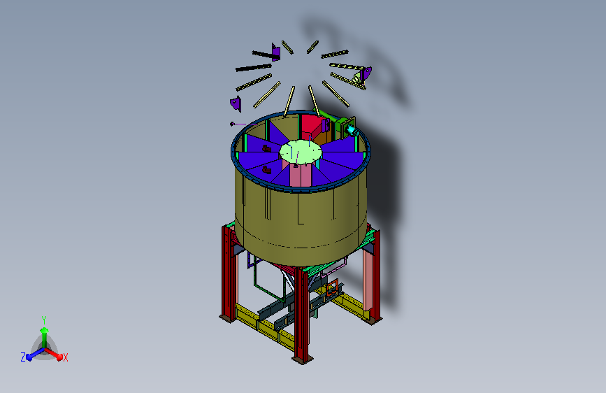 炉体回转蓄热焚化净化设施