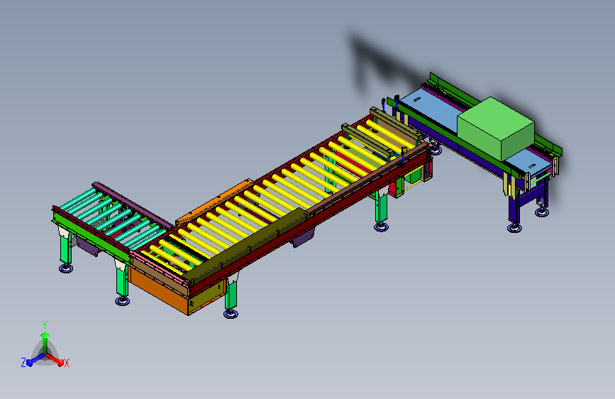 轮轴送料物件传输通道
