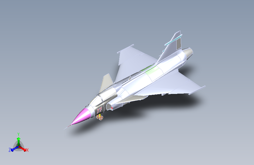 飞机萨博 JAS-39 SolidWorks  stp STP SW