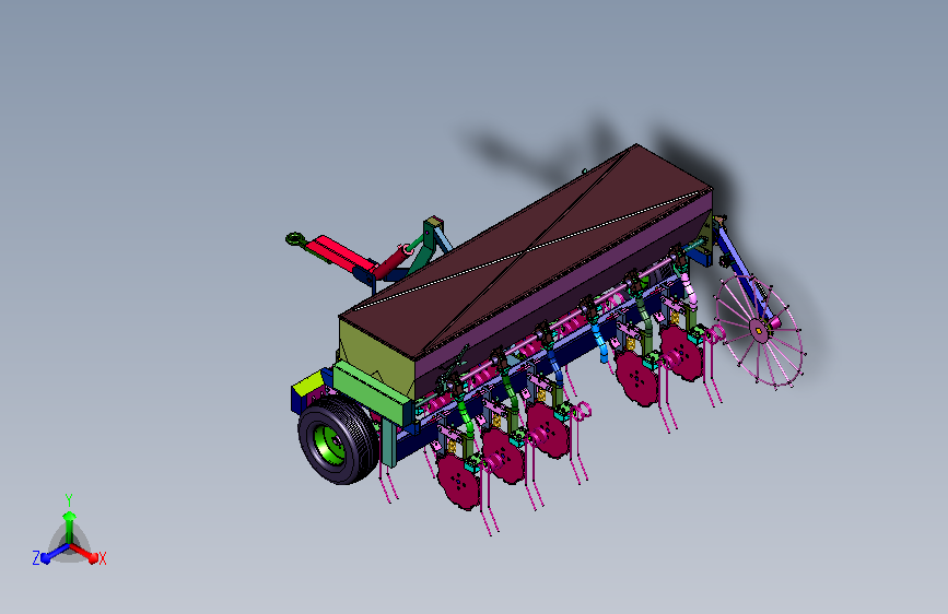 农用粮种打穴播种机组