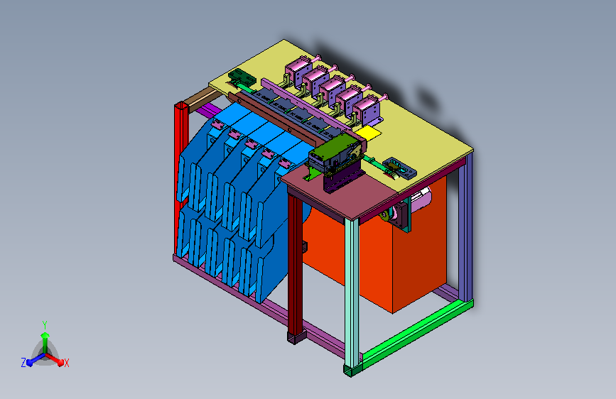 片状件材分检整理作业台架