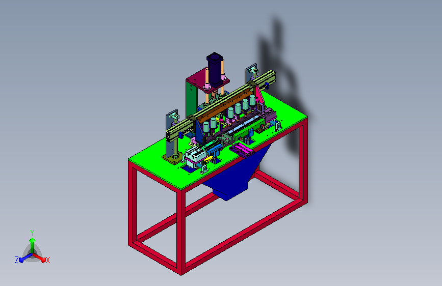 前罩条材开孔断料组合台
