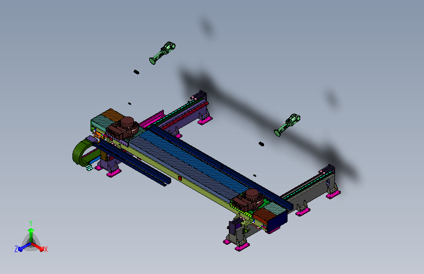 全域双向机械手地面轨道