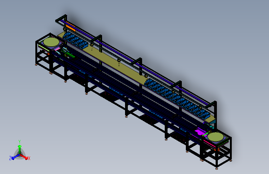 竖向环流增速链输送线