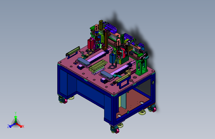 双组工位热熔处理成型台