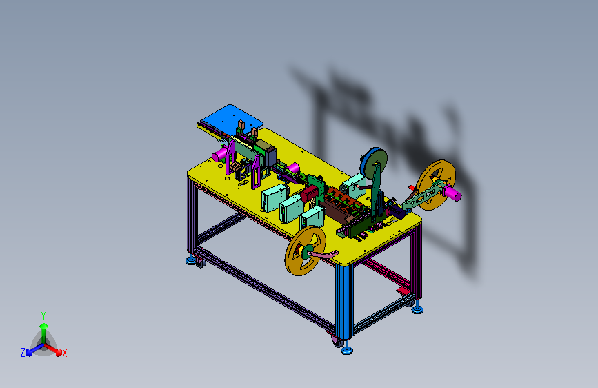 通讯卡测验打包作业装置