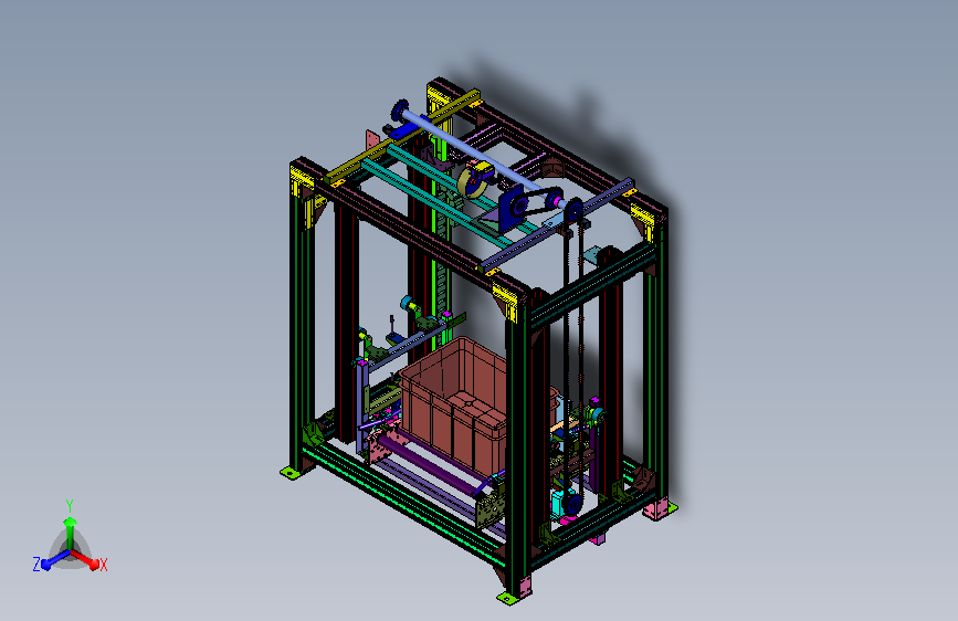 物料转运箱顶升输送装置