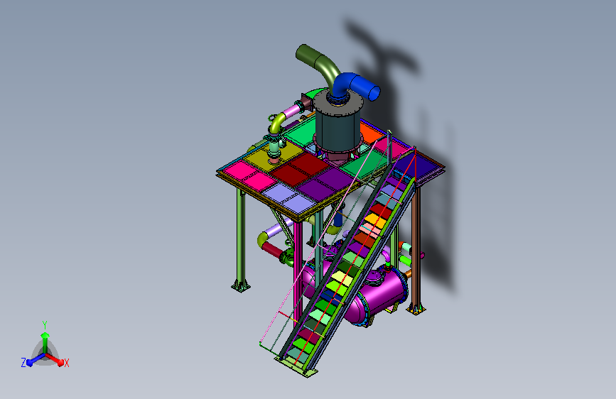 旋流物料归集作业平台