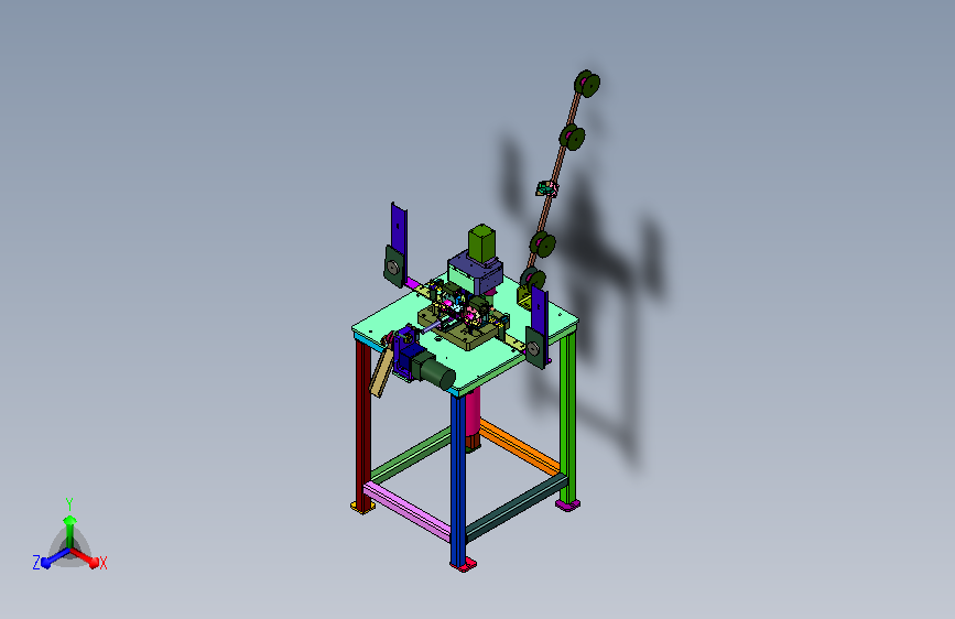 织带双侧裹料复合成型台架