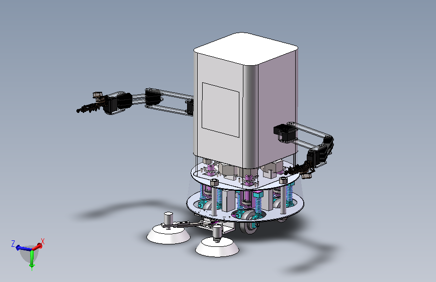 家庭服务机器人3D数模图纸 Solidworks25设计