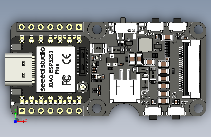 A0007401-XIAO 电子纸显示板(ESP32-S3) - EE05 正面视图