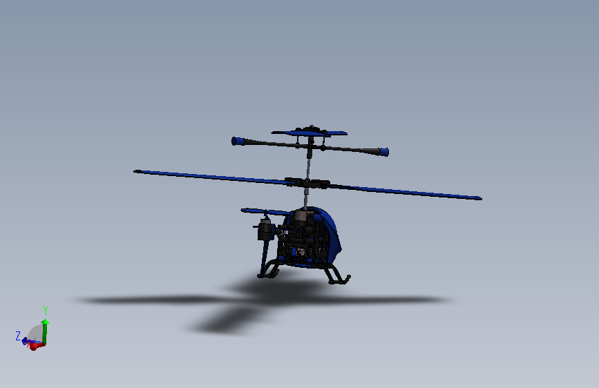 RC Helicopter遥控直升机3D数模图纸 Solidworks设计