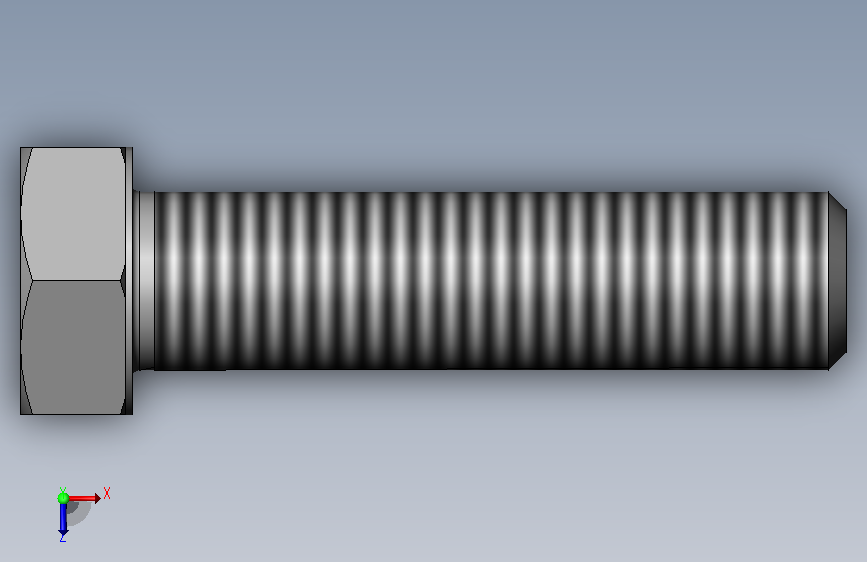 GB/T5781-2000六角头螺栓全螺纹C级M20×80 俯视图