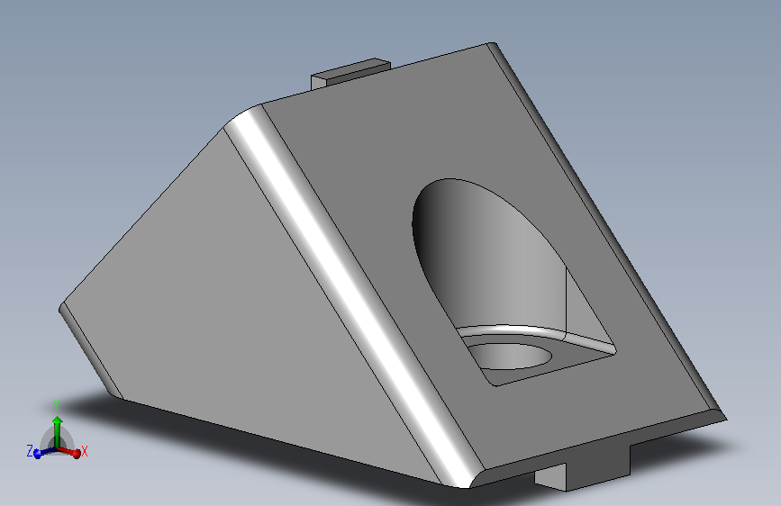 47065T331_Diagonal Brace Ends for 1 High Single Rail T-Slotted Framing