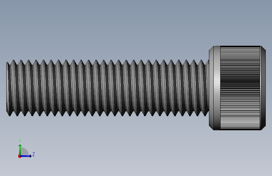 AR-TR2-SCR-008-91864A039_Black-Oxide Alloy Steel Socket Head Screw 左侧视图
