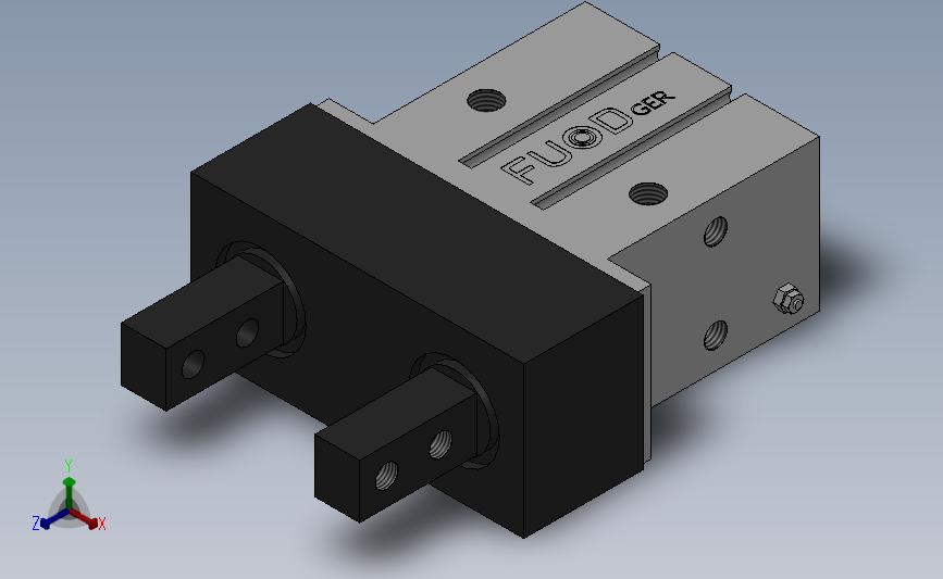 FSMHK2滑动导轨方式2爪型气爪[FSMHK225D1M9N]_SOLIDWORKS 2018_模型图纸下载 懒石网