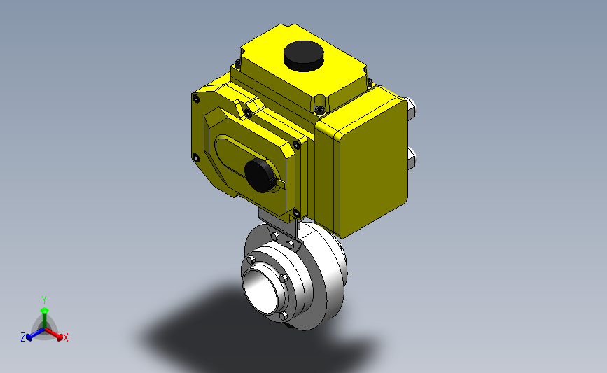DDDX-03对夹式电动蝶阀[DDDX-03]DN40_SOLIDWORKS 2018_模型图纸下载 – 懒石网