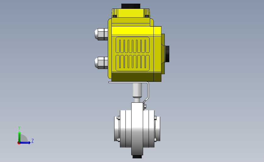 DDDX-03对夹式电动蝶阀[DDDX-03]DN40_SOLIDWORKS 2018_模型图纸下载 – 懒石网
