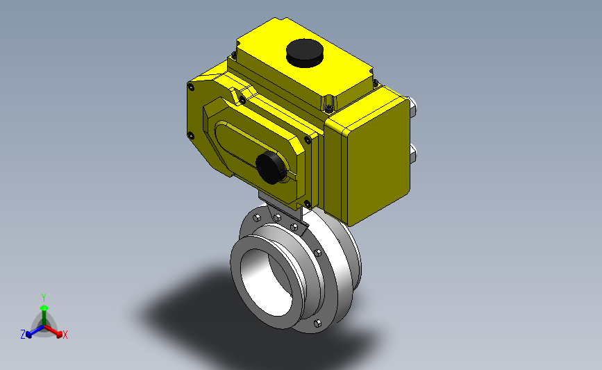 DDDX-04卡式电动蝶阀[DDDX-04]快装蝶阀DN65_SOLIDWORKS 2018_模型图纸下载 – 懒石网