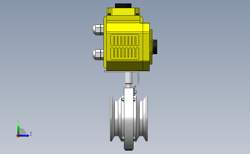 DDDX-04卡式电动蝶阀[DDDX-04]快装蝶阀DN65_SOLIDWORKS 2018_模型图纸下载 – 懒石网
