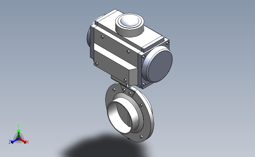 DDQX-11焊式气动蝶阀(卧式)[DDQX-11]DN65
