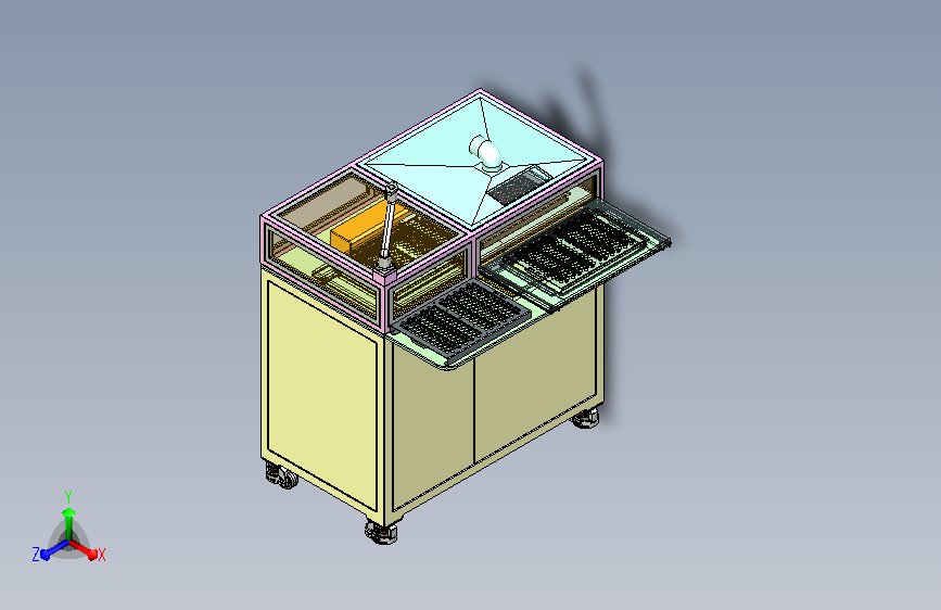 生产线工位3D模型