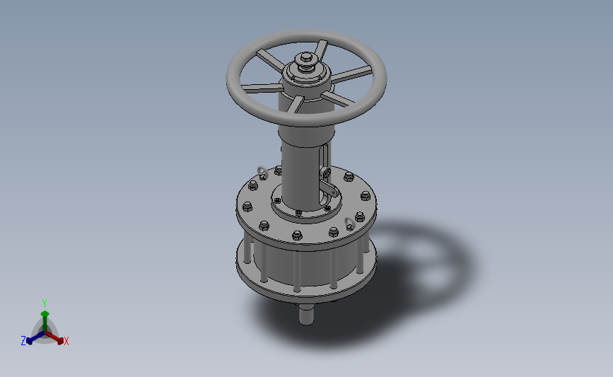 双作用执行机构-TM1简易顶装手轮机构[ZH160DA-1P]