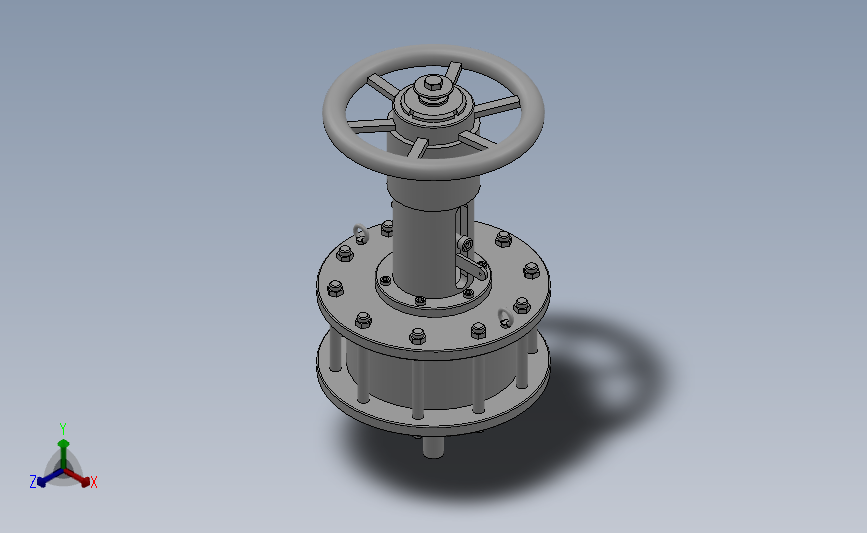 双作用执行机构-TM1简易顶装手轮机构[ZH200DA-1P]