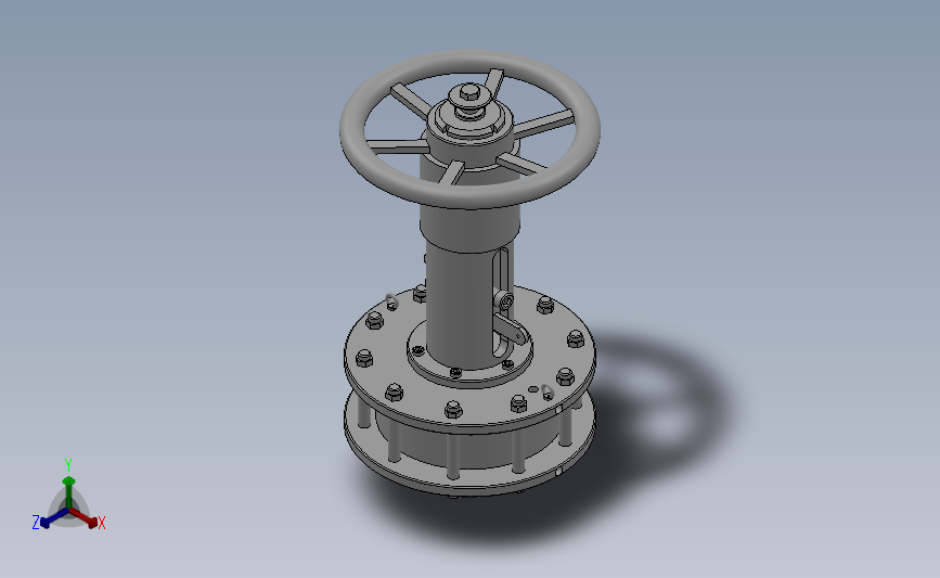 双作用执行机构-TM1简易顶装手轮机构[ZH400DA-1P]