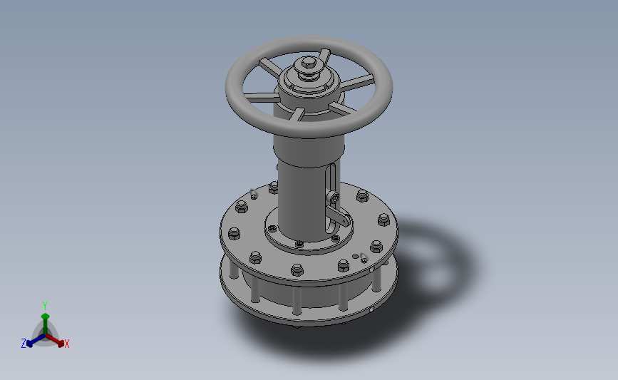 双作用执行机构-TM1简易顶装手轮机构[ZH450DA-1P]