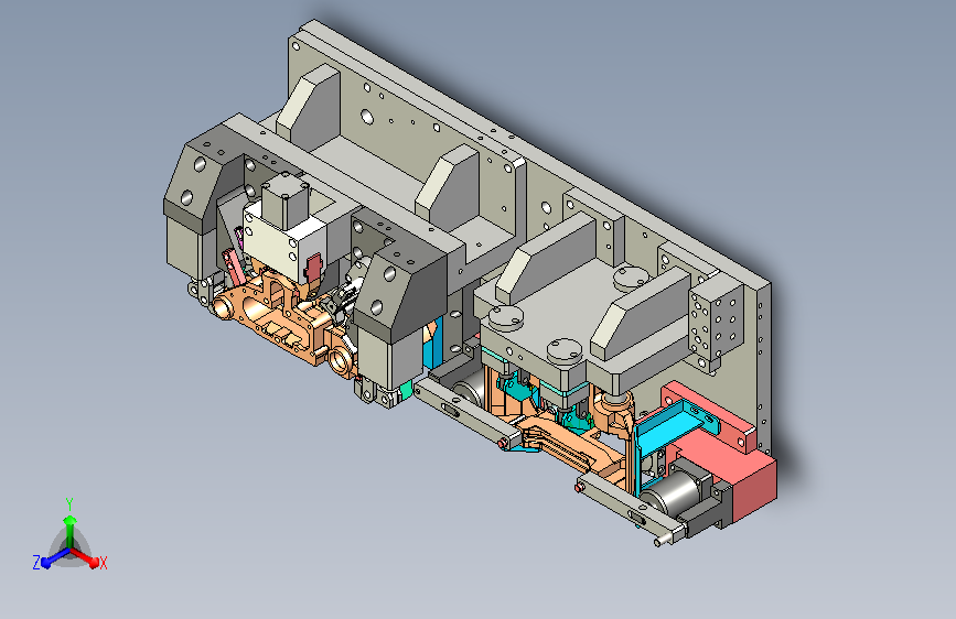 钳体液压夹具图三维模型STP