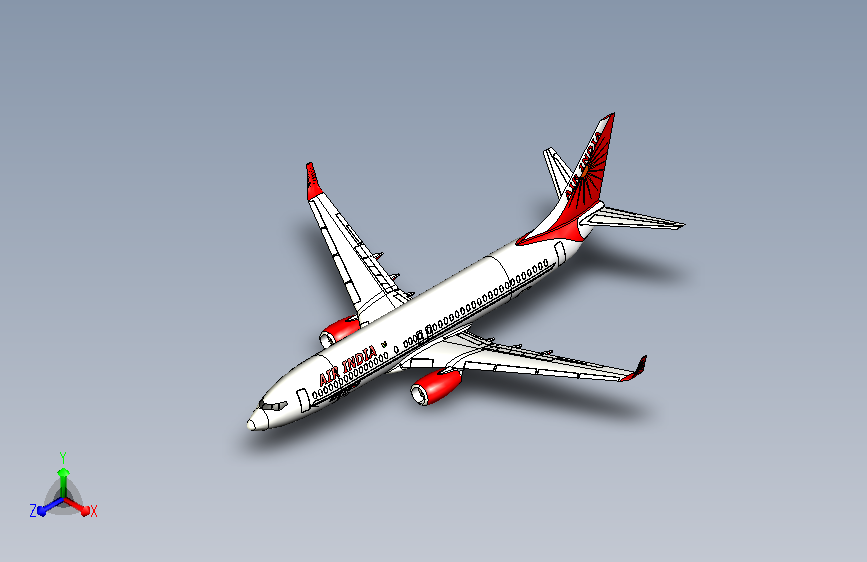 波音飞机 737-800 stp igs x_t STL STP IGS STL X_T