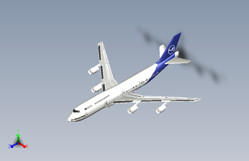 波音飞机 747-400 stp STP
