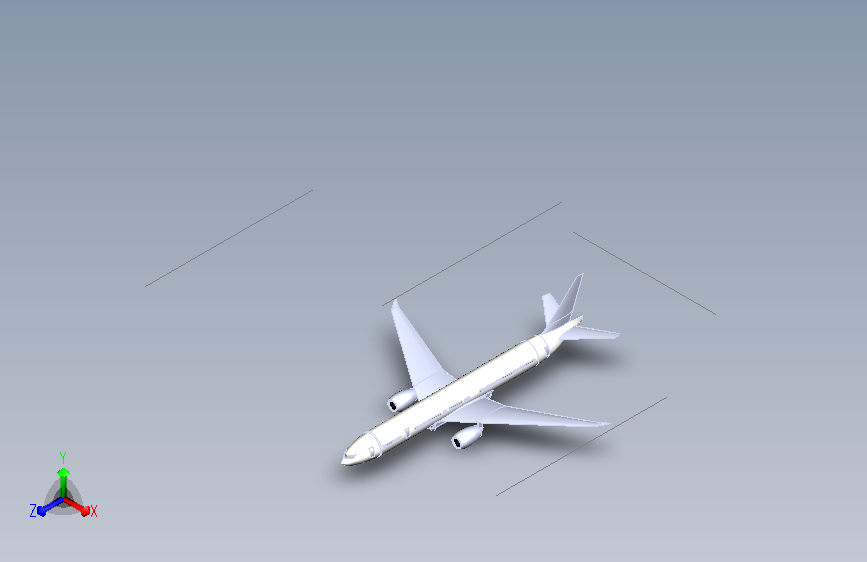 波音飞机 777-300 SolidWorks  stp igs STP IGS SW18