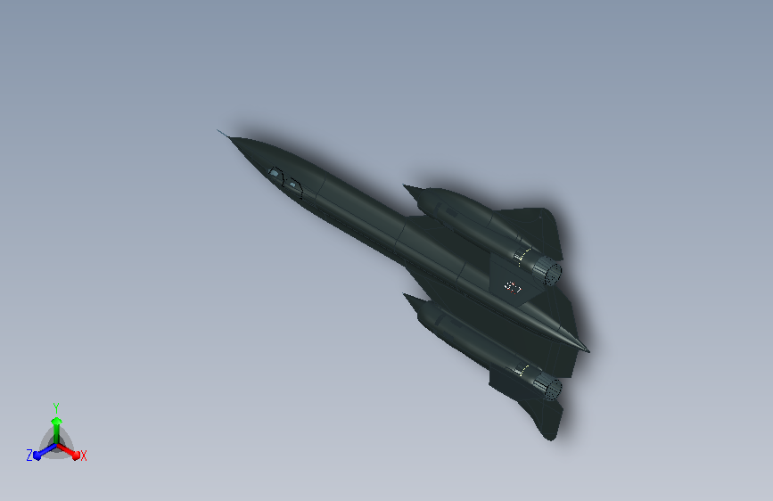 黑鸟侦察机 sr-71 blackbird CATIA STP STP IGS CATIA