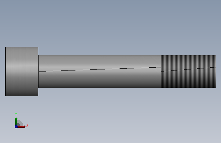 内六角圆柱头螺钉M12X65 正面视图