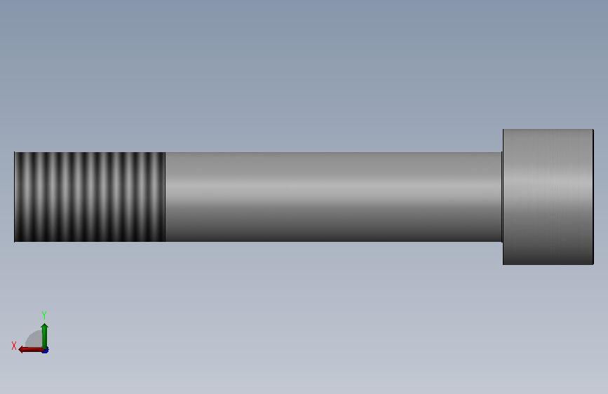 内六角圆柱头螺钉M12X65 背面视图
