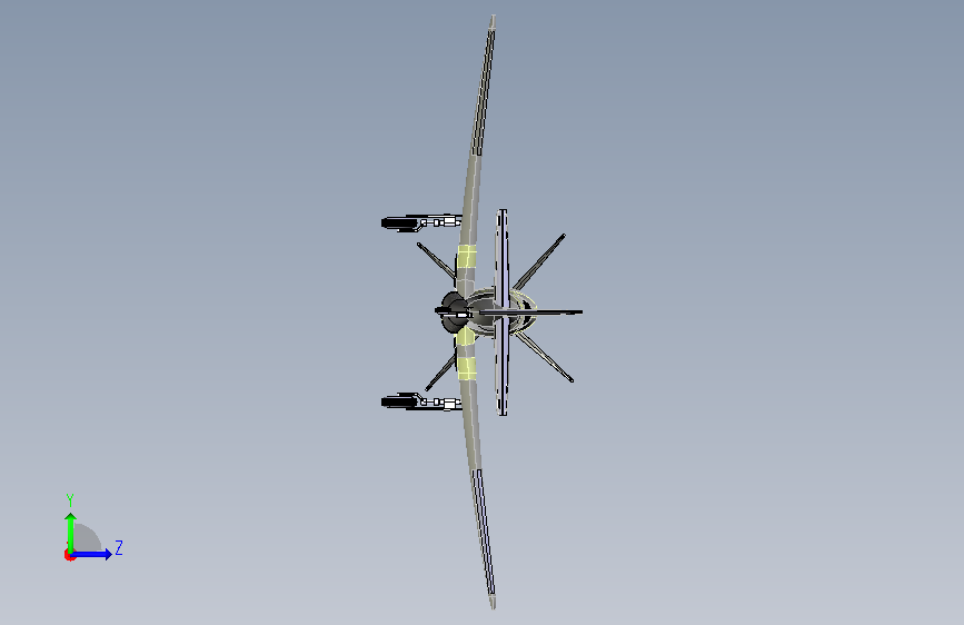 飞机p-51- 15 CATIA 左侧视图
