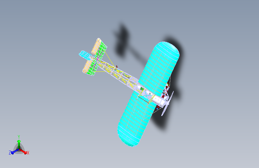 布莱里奥 11型单翼机 bleriot BL11 plane CATIA STP STL STP STL