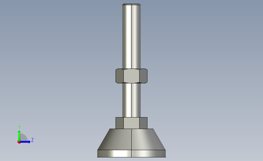 aja-d60-m16-l100_asm橡胶底座型防震地脚.stp 左侧视图