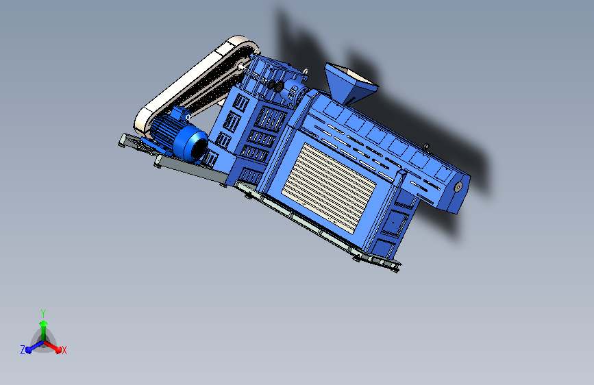 塑料管材挤出机3d模型（结构非常详细）
