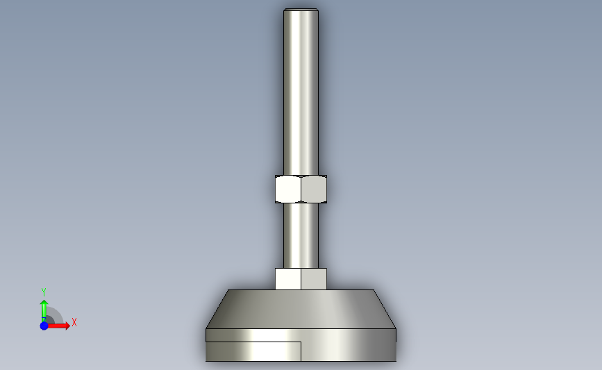 ajcr-d88-m16-l120_asm重载型地脚.stp 正面视图