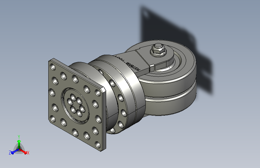 福马脚轮GSAD-110-FLANGE3D模