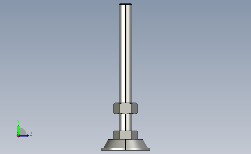ajd-d58-m16-l150_asm简易型地脚.stp 左侧视图