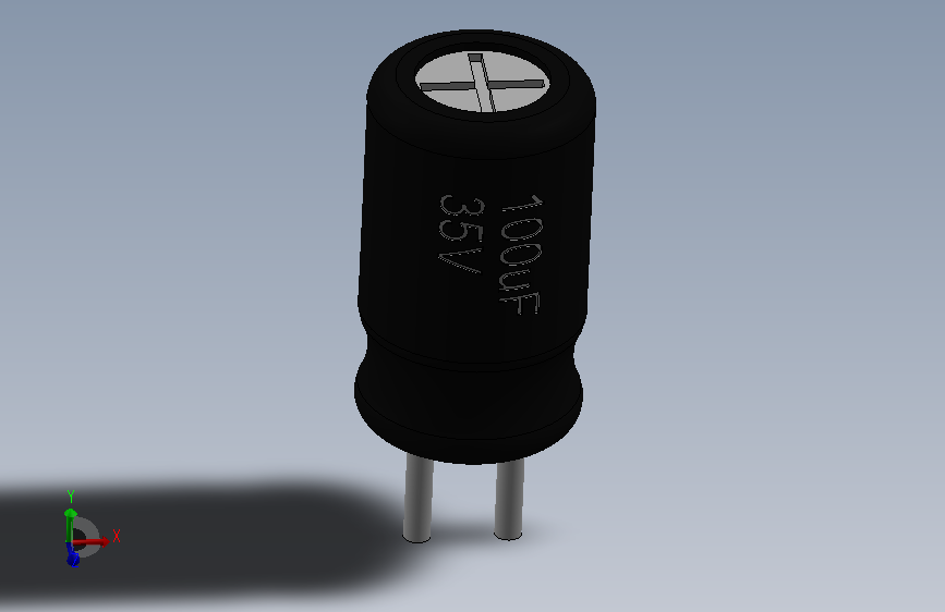 Capacitor 100uF 35V film_电容 100uF 35V 薄膜型