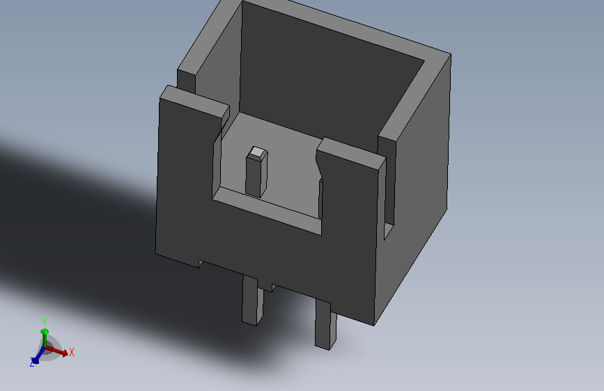 Wire to board female receptacle 2 pin_线缆至电路板公头插座2针