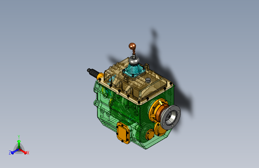车用变速箱结构设计三轴五挡手动变速器三维+CAD+仿真动画==449617==500